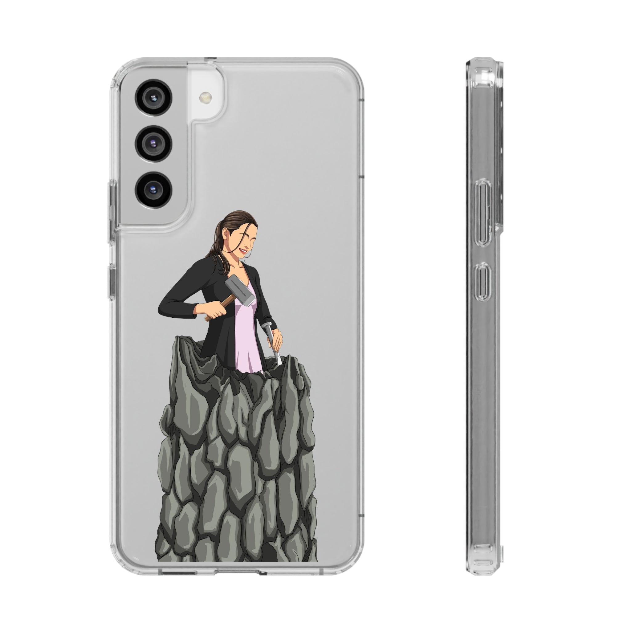 A person working hard to better his/herself - Clear Case - Self-Made Woman #8 - Breakthrough Collection