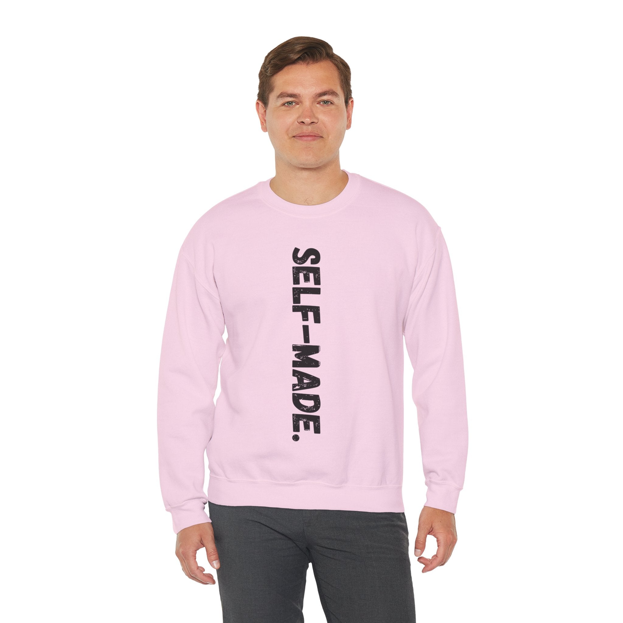 A person working hard to better his/herself - Self-Made. Unisex Heavy Blend™ Crewneck Sweatshirt