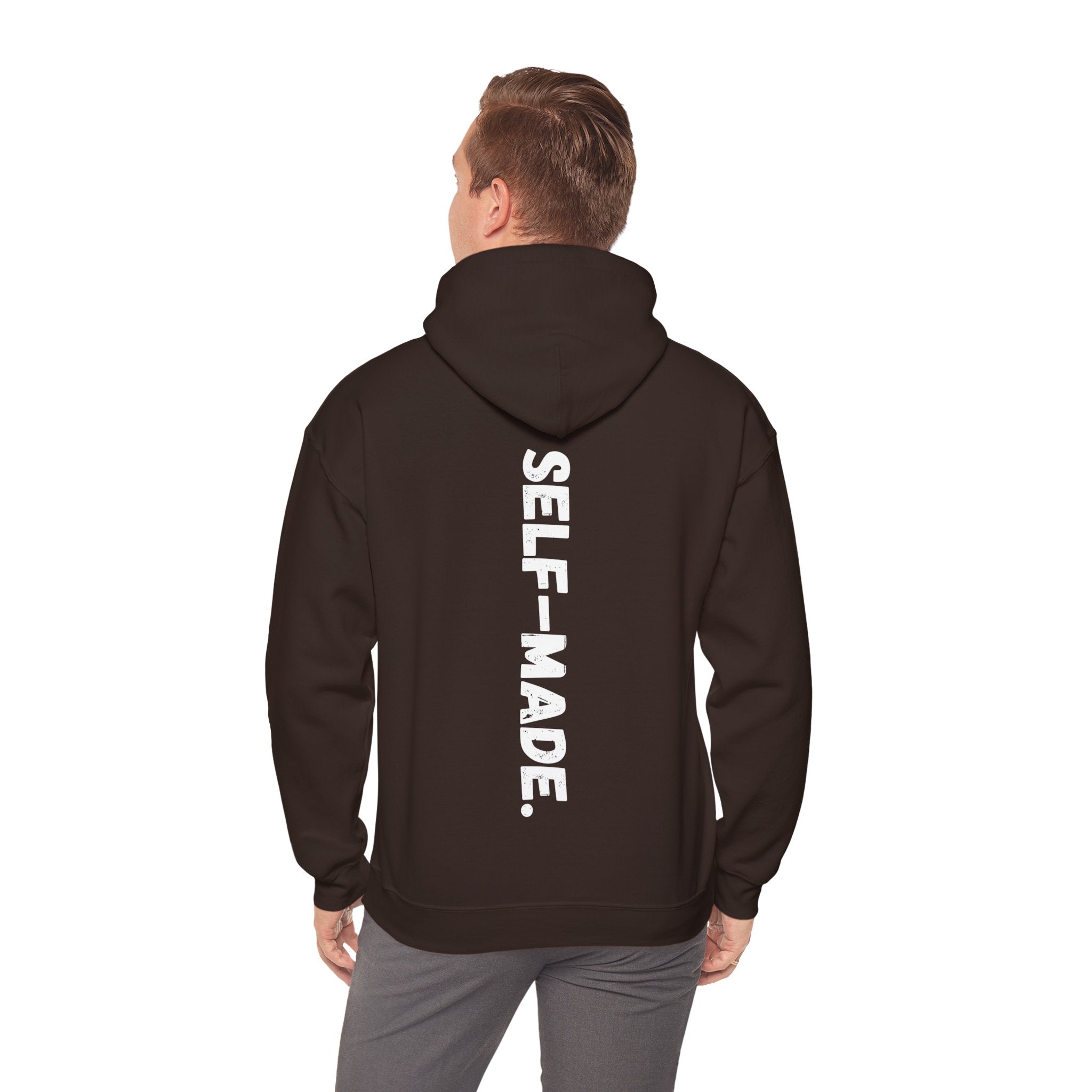 A person working hard to better his/herself - Self-Made. Hoodie - Breakthrough Collection