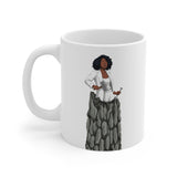 A person working hard to better his/herself - Ceramic Mug 11oz - Self-Made Woman #12 - Breakthrough Collection
