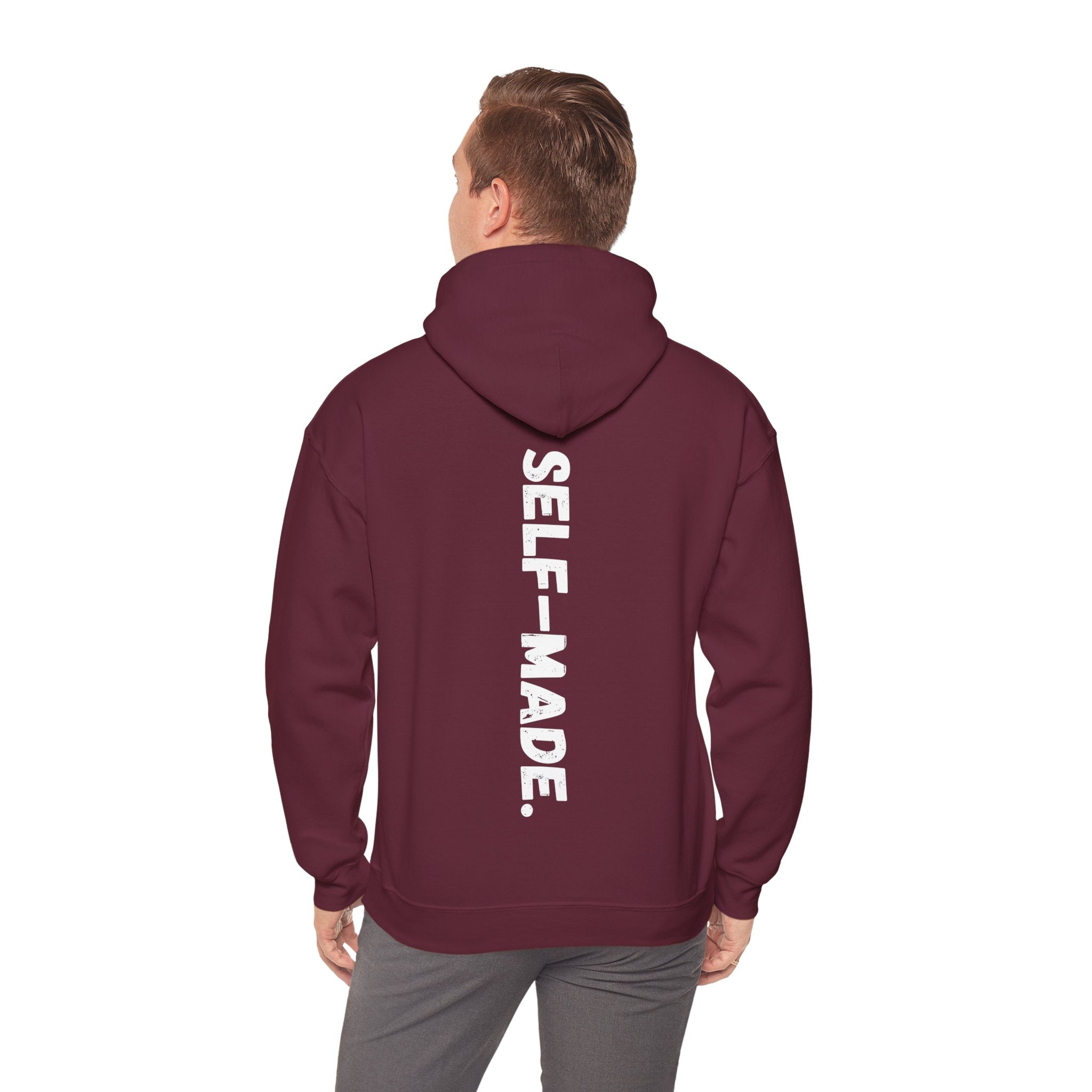 A person working hard to better his/herself - Self-Made. Hoodie - Breakthrough Collection