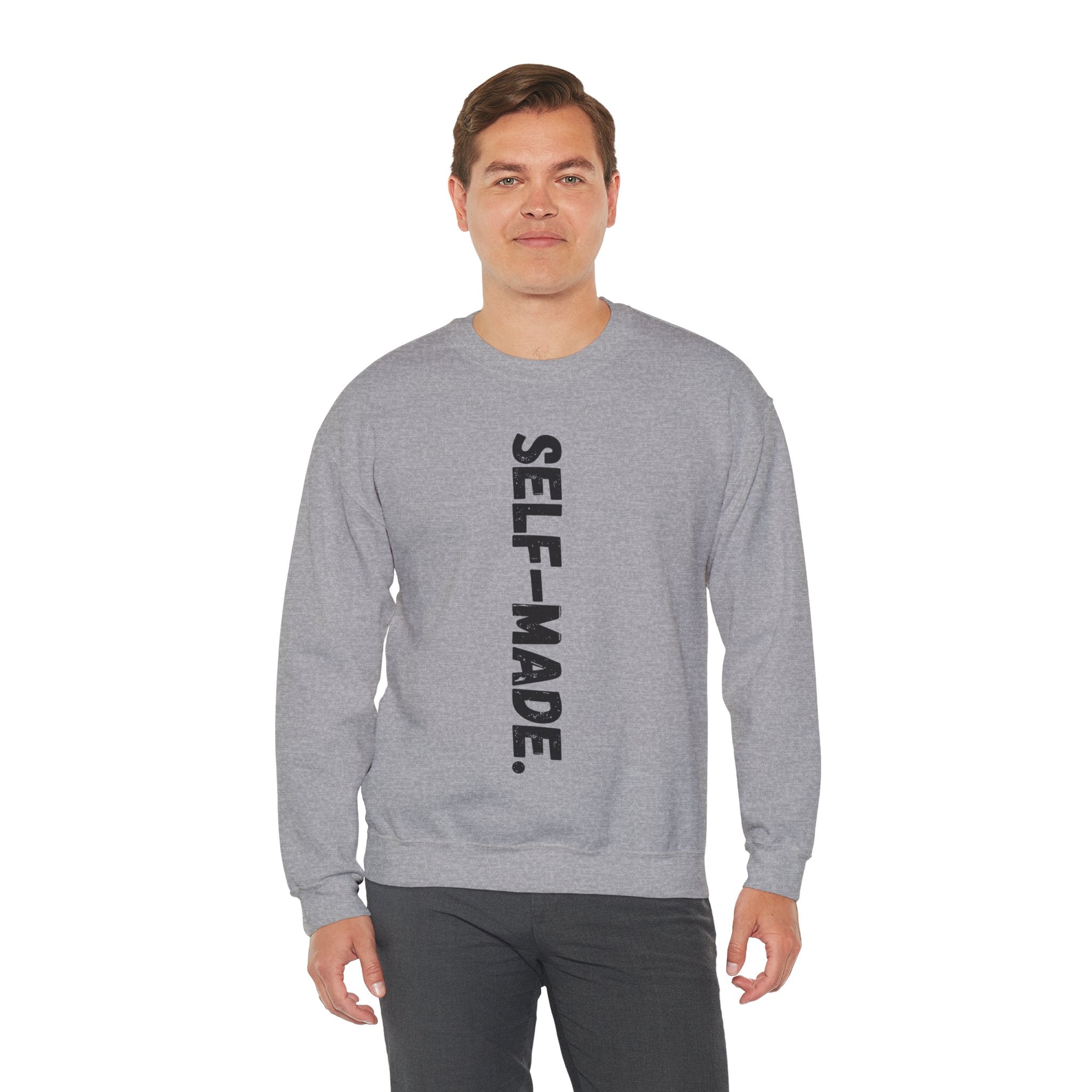 A person working hard to better his/herself - Self-Made. Unisex Heavy Blend™ Crewneck Sweatshirt