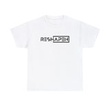 A person working hard to better his/herself - Heavy Cotton Self-Made T-shirt - Reshapen (Medium Logo)