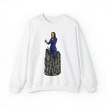 A person working hard to better his/herself - Self-Made Sweatshirt Heavy Blend™ Crewneck - woman #2 - Breakthrough Collection