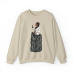 A person working hard to better his/herself - Self-Made Sweatshirt Heavy Blend™ Crewneck - woman #4 -Breakthrough Collection