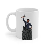 A person working hard to better his/herself - Ceramic Coffee Mug 11oz - Self-Made Man #1 - Breakthrough Collection
