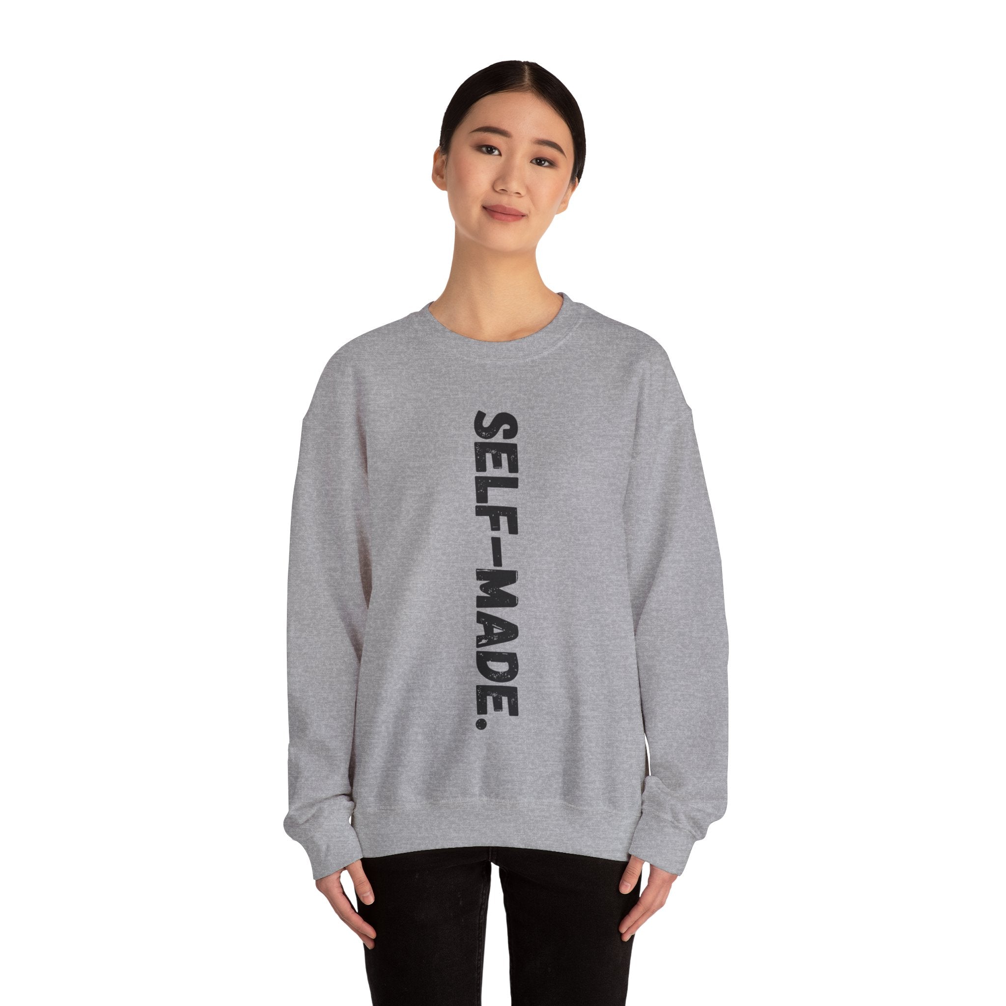 A person working hard to better his/herself - Self-Made. Unisex Heavy Blend™ Crewneck Sweatshirt