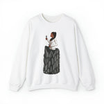 A person working hard to better his/herself - Self-Made Sweatshirt Heavy Blend™ Crewneck - woman #4 -Breakthrough Collection