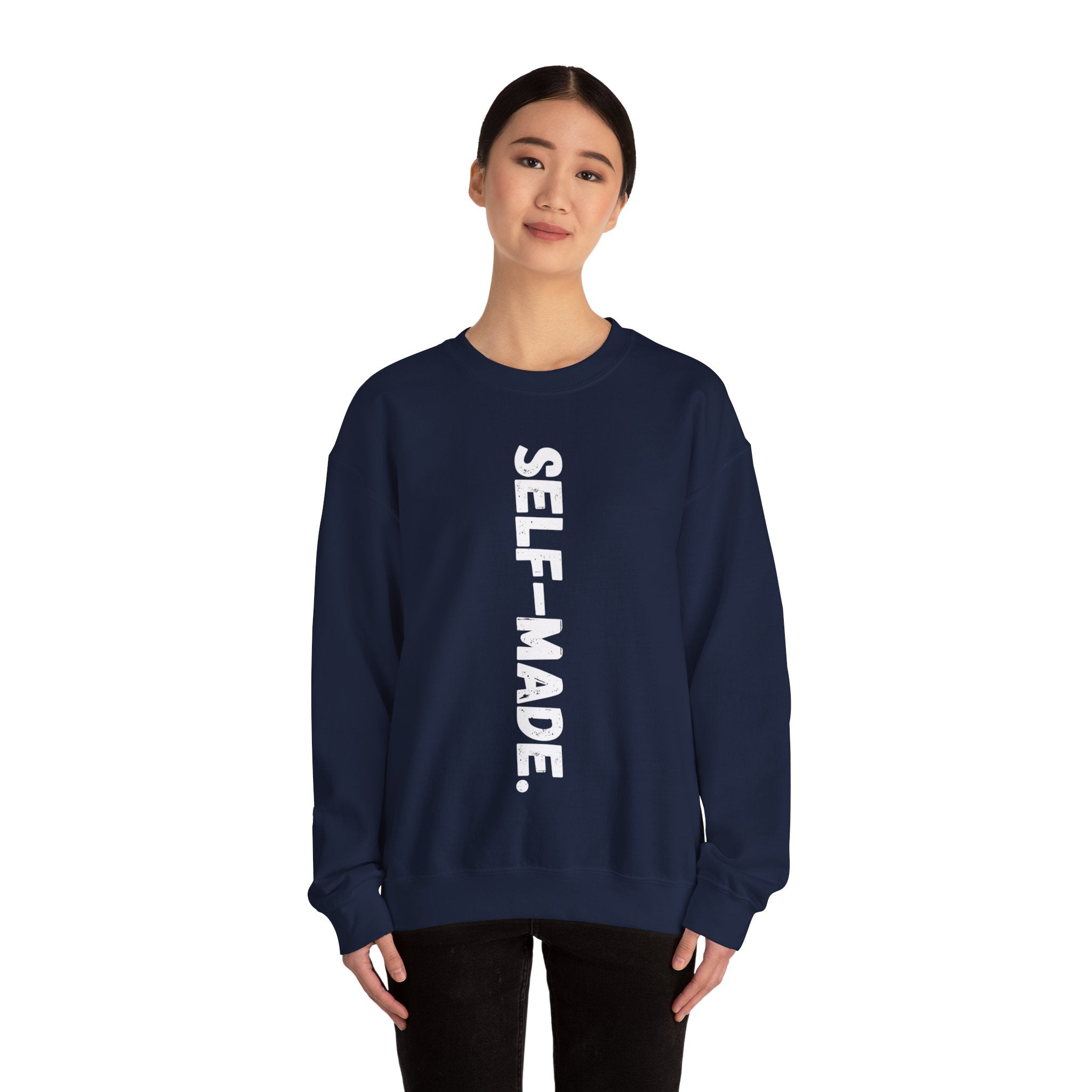 A person working hard to better his/herself - Self-Made. Unisex Heavy Blend™ Crewneck Sweatshirt